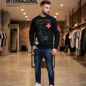 Cookies CKS Intl. Black Crewneck Sweater